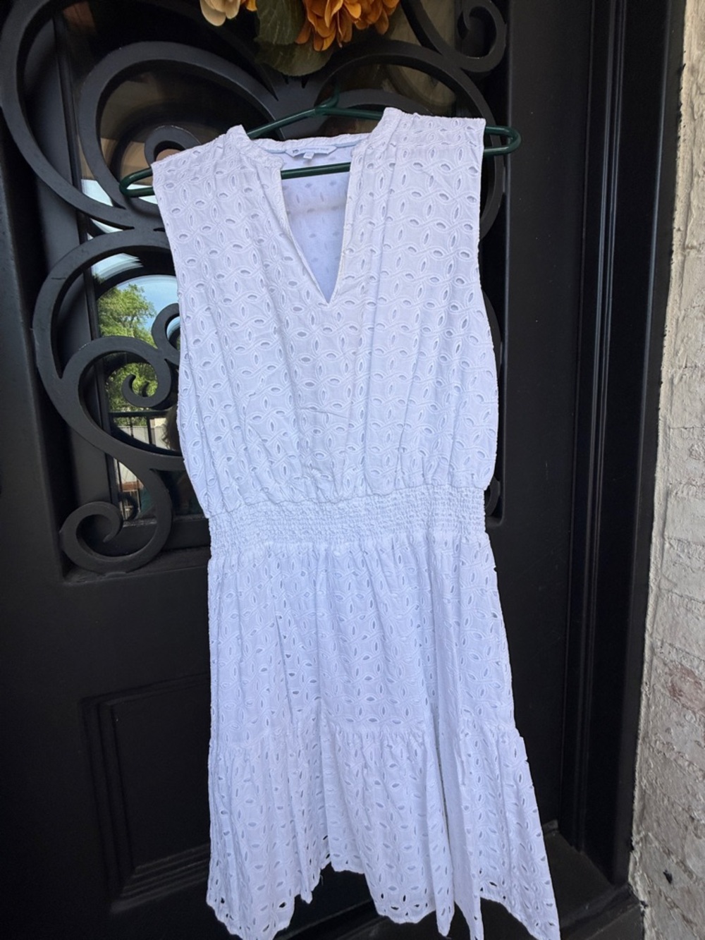 Southern Tide Women’s  White Eyelet Sleeveless Dress
